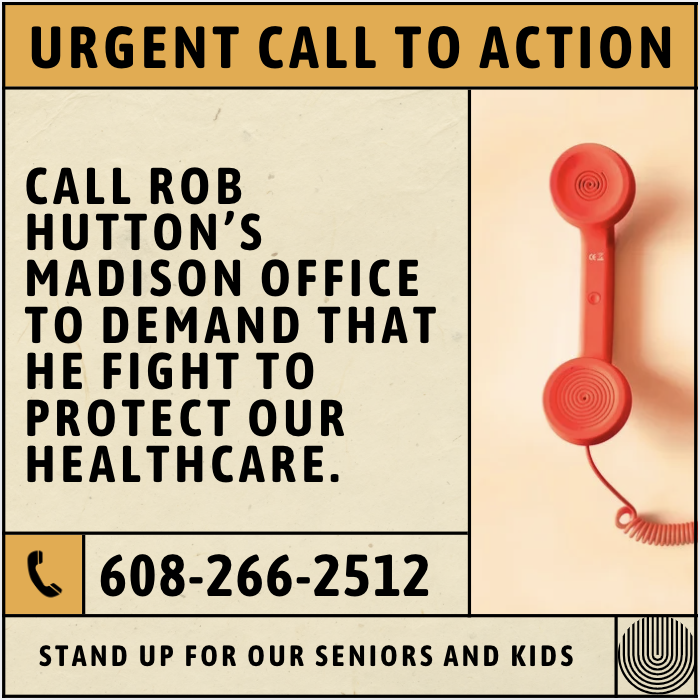 There are 13,250 children, seniors and other vulnerable constituents of <a href="/SenHutton/">Sen. Rob Hutton</a> that stand to lose their healthcare. Yet he's done nothing to address the healthcare emergency these families are facing. Call his office and demand he take a stand!