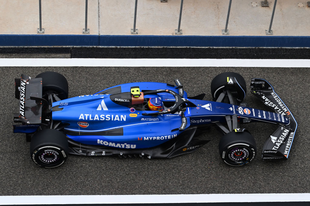 F1's tweet photo. Fastest on Day 2: Carlos Sainz 🌶️

#F1Testing #F1 https://t.co/123z9ljNdN