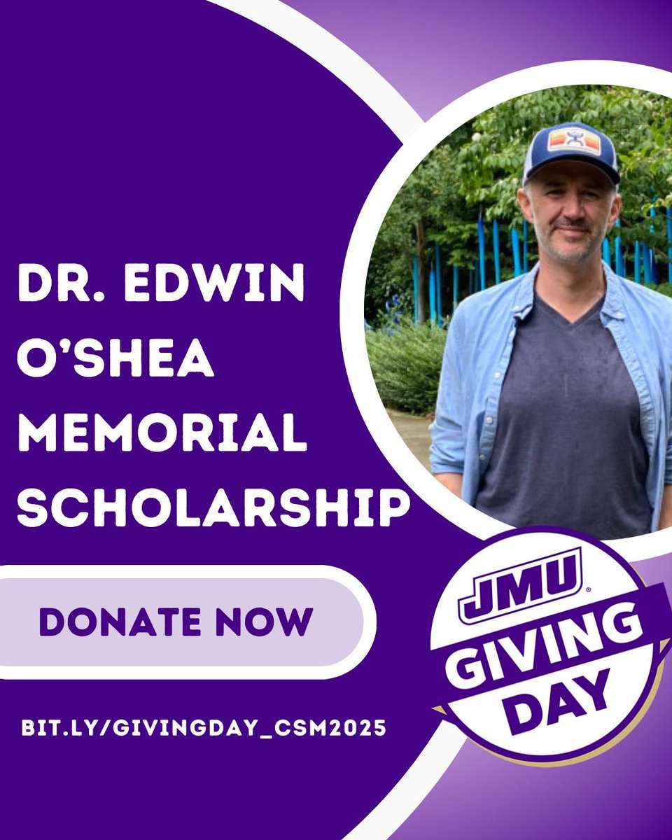 Dr. Edwin O'Shea served as a teacher and mentor to our students from 2011-2023. Our O’Shea Memorial Scholarship will help us preserve his legacy and support student research. And: an anonymous donor has agreed to match every donation up to $2,000. bit.ly/givingday_csm2…