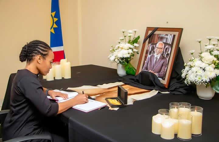 hon_rawlings's tweet photo. Honouring the legacy of a great African leader. I signed the book of condolences for H.E.Sam Nujoma. His dedication to freedom, progress and unity will forever inspire generations in Namibia and across the continent. May his soul rest in perfect peace . https://t.co/wLzMsqBxLJ