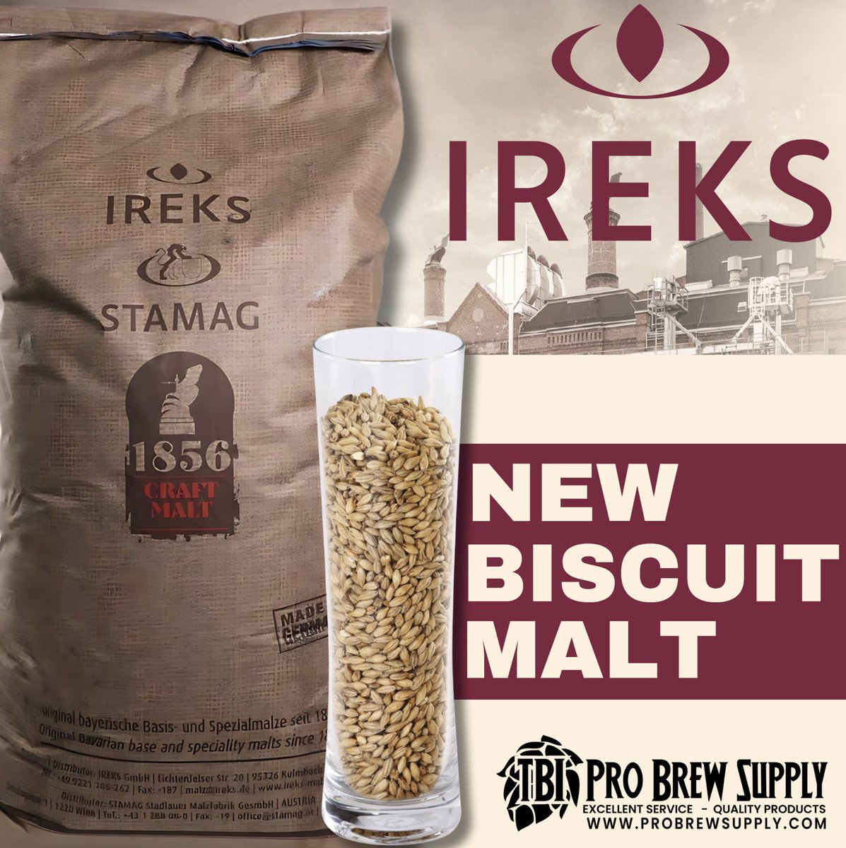 For brewers who demand the best, IREKS has been crafting top-tier Bavarian malts since 1856—and their Biscuit Malt is no exception. This isn’t just any biscuit malt; it’s built for exceptional balance and complexity with a clean, refined character that stands above the rest.
