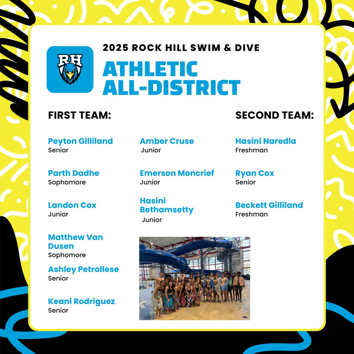 RH_SwimDive's tweet image. Athletic All-District and All-Region Athletes! @RH_SwimDive @PISD_Aquatics