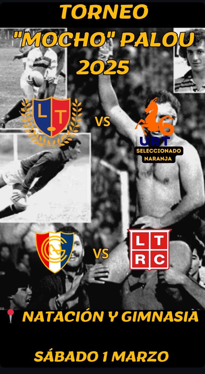 Partidos confirmados para el 23 torneo homenaje
“Mocho Palou”
<a href="/TabladaRugby/">CLUB LA TABLADA</a> vs <a href="/URTrugby/">Unión de Rugby de Tucumán</a> 
<a href="/NatacionyGimnas/">Club Natacion y Gimnasia</a> vs <a href="/Tarcosrugbyclub/">Los Tarcos RC</a>