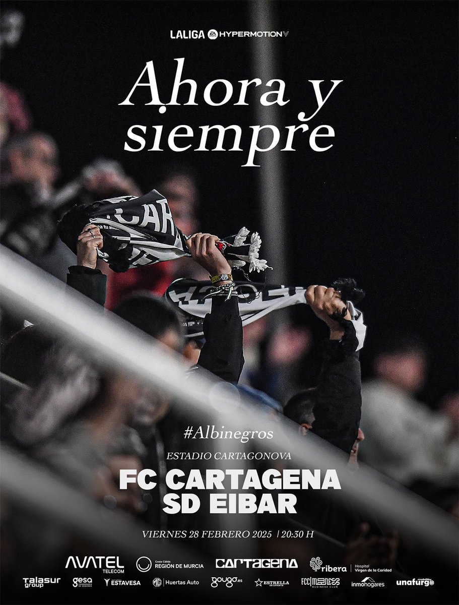FCCartagena_efs's tweet photo. CARTEL | 🤍🖤
AHORA Y
SIEMPRE
#albinegros
#CartagenaEibar | #LaLigaHypermotion