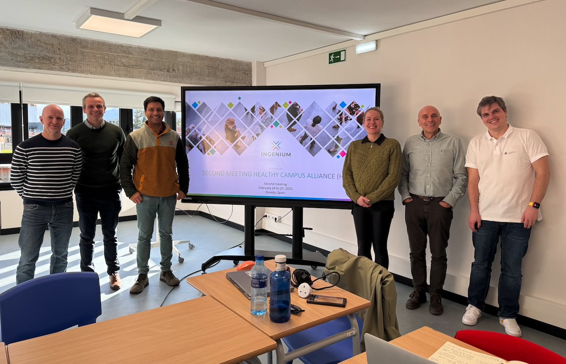 Esta semana hemos tenido la visita de los investigadores y profesores de la Munster Technological University (MTU; Irlanda) y de la University of Rouen Normandy (URN; Francia) para continuar con una investigación conjunta sobre estilos de vida activo en la comunidad universitaria