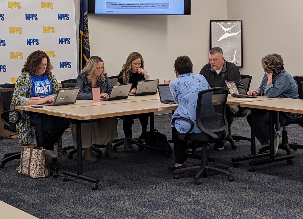 This week at District AdCo, Administrators were in collaborative groups, making connections between their building site plans and the NPPS Strategic Plan! #WeRNPPS