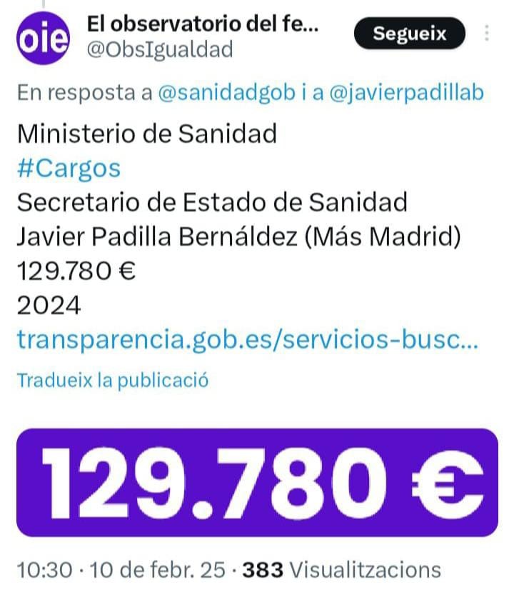 santidadgob's tweet photo. Reflexión final

Médicos silenciados, usuarios ignorados, congresos vetados… pero los lobbistas de su color político siempre tienen la puerta abierta.

El que decía luchar contra las corporaciones ahora sigue sus intereses. 129.780 razones al año lo explican. https://t.co/Bq5Yu9T7wZ