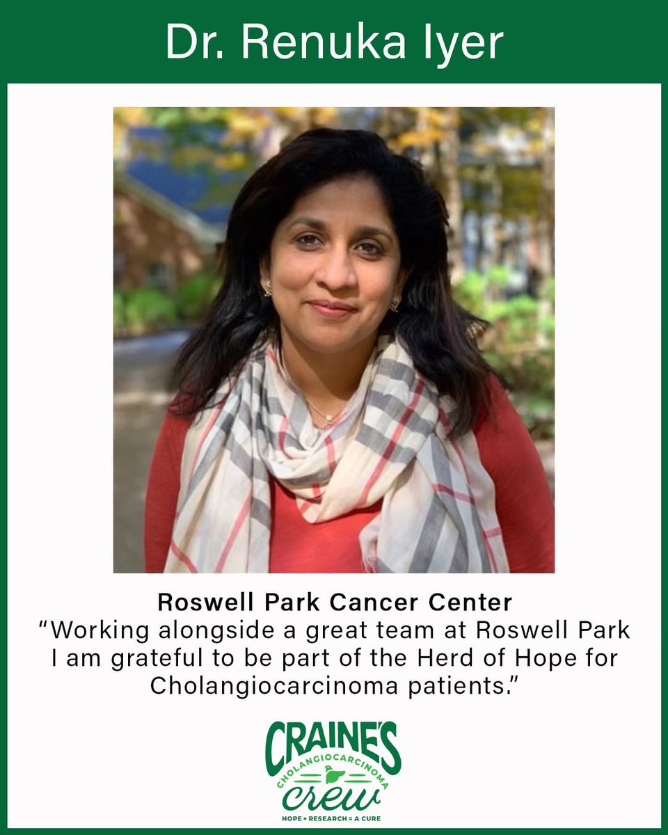 Lisa Craine (@lisamariecraine) on Twitter photo Cholangiocarcinoma Awareness Month
Dr. Renuka Iyer
<a href="/CrainesCrew/">Craine’s Cholangiocarcinoma Crew</a>
<a href="/RoswellPark/">Roswell Park</a> <a href="/curecc/">Cholangiocarcinoma Foundation</a> <a href="/CCA_Alliance/">Global Cholangiocarcinoma Alliance</a> Cholangiocarcinoma Awareness Month
Dr. Renuka Iyer
<a href="/CrainesCrew/">Craine’s Cholangiocarcinoma Crew</a>
<a href="/RoswellPark/">Roswell Park</a> <a href="/curecc/">Cholangiocarcinoma Foundation</a> <a href="/CCA_Alliance/">Global Cholangiocarcinoma Alliance</a>