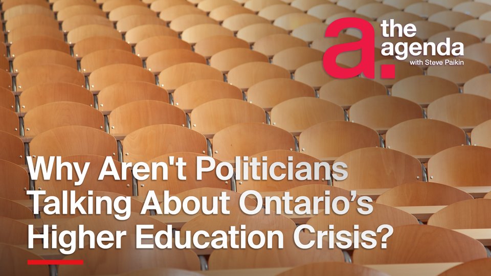 TVO Today | The Agenda (@theagenda) on Twitter photo Higher education is in crisis. Why was it not a bigger campaign issue for Ontario's political parties during the election? <a href="/namshine/">nam kiwanuka</a> spoke with Anne Sado (<a href="/GBCollege/">George Brown College</a>), <a href="/AlexUsherHESA/">Alex Usher</a> (<a href="/HESA_News/">Higher Education Strategy Associates</a>), and <a href="/LizzieBuckner/">Elizabeth Buckner</a> (<a href="/OISEUofT/">OISEUofT</a>) #onpoli #onpse youtube.com/watch?v=ItrSUnβ¦ Higher education is in crisis. Why was it not a bigger campaign issue for Ontario's political parties during the election? <a href="/namshine/">nam kiwanuka</a> spoke with Anne Sado (<a href="/GBCollege/">George Brown College</a>), <a href="/AlexUsherHESA/">Alex Usher</a> (<a href="/HESA_News/">Higher Education Strategy Associates</a>), and <a href="/LizzieBuckner/">Elizabeth Buckner</a> (<a href="/OISEUofT/">OISEUofT</a>) #onpoli #onpse youtube.com/watch?v=ItrSUnβ¦