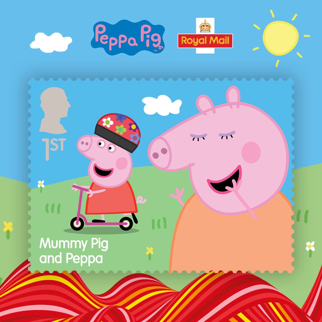 RoyalMail's tweet photo. PIG news! We’re delighted to hear that Mummy Pig is expecting a very special delivery this summer.
Join the fun and check out our oinktastic @Peppapig stamps! Available now at: https://t.co/t8KzH6rosr
#ExpectingPigChanges https://t.co/YZlH78oCek