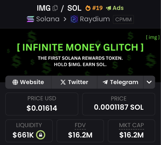 LevisNFT's tweet photo. $IMG survived multiple pullbacks and has proven itself to be the one and only worthy Ponzi on Sol

People are getting cooked by the market while we’re printing free money

Never fade a first mover on chain https://t.co/ppESC59Sex