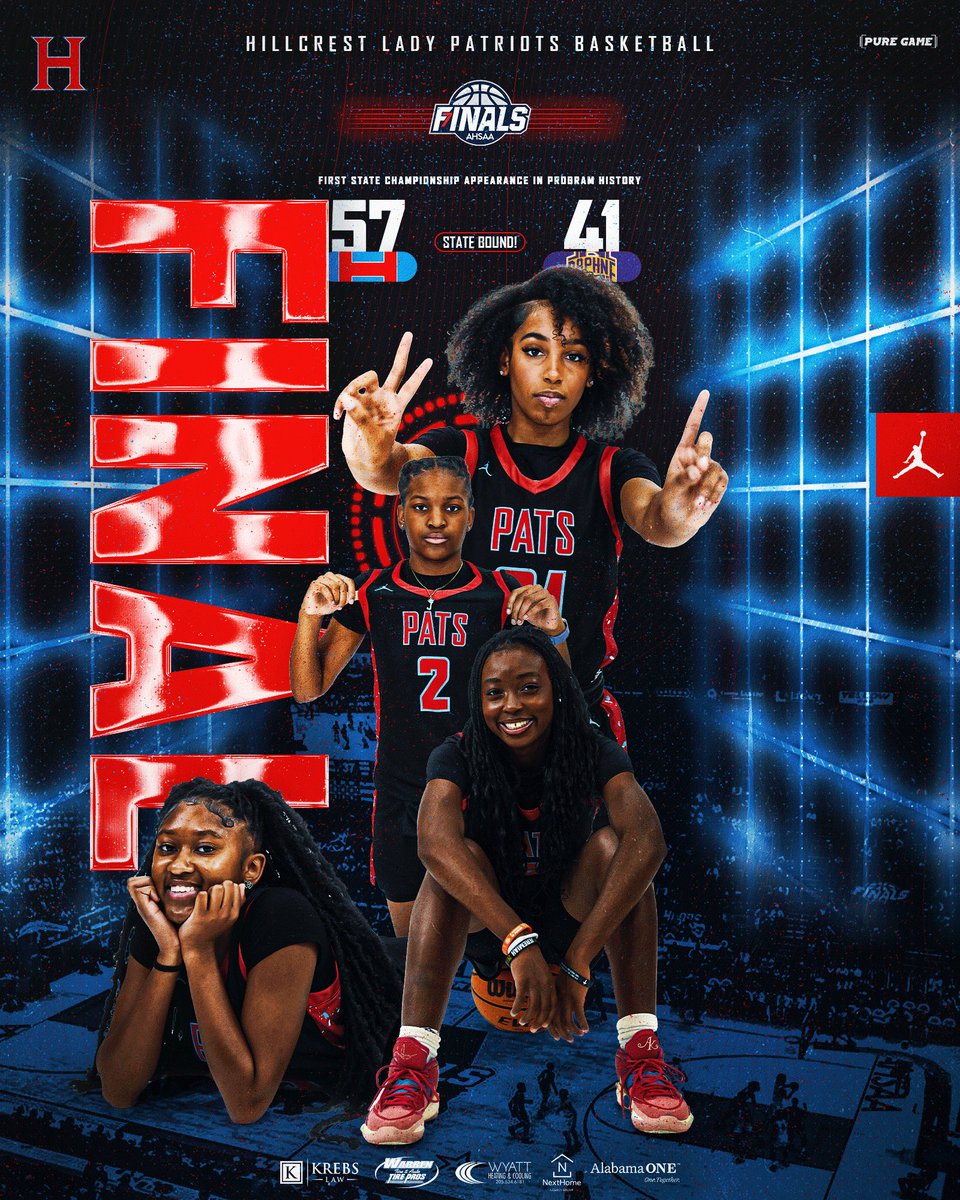 HISTORY MADE! For the first time in school history Hillcrest Lady Patriots will play for a State Championship!!