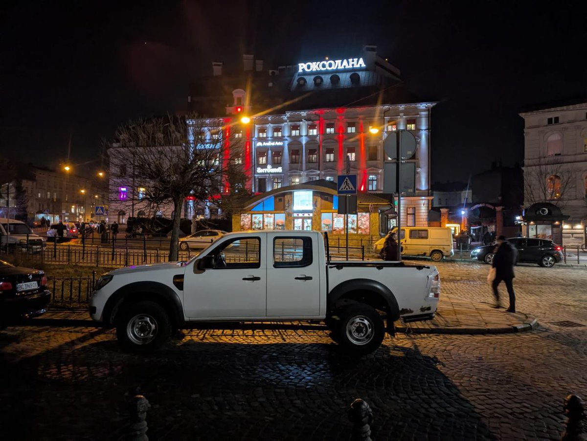 Ashley &amp; James, a father and son duo, along with their family friend Simon, bought and delivered this Ford to Lviv. 

Being true car lovers, they wanted to support our fight – and what better way than with a car?

Thank you, guys!  

Support car upgrade for the frontline -