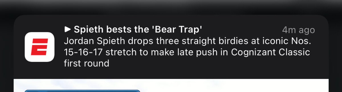 “Late push” he played the front nine first, it genuinely blows my mind how fucking stupid the social media people at ESPN are