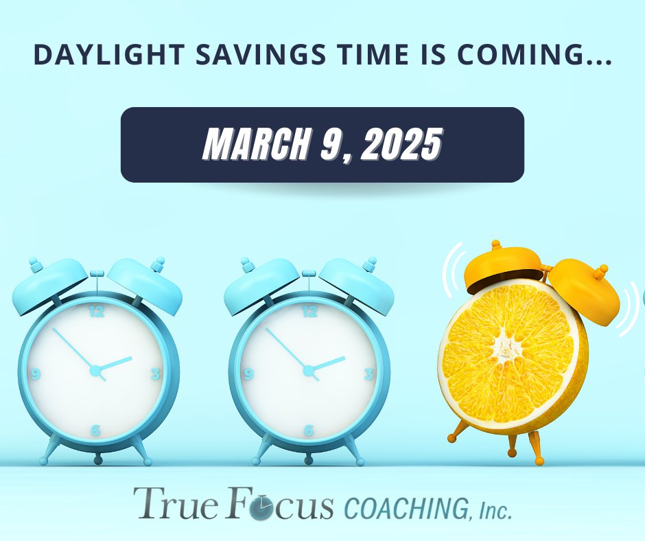 TrueFocusCoach's tweet photo. Daylight savings is coming… and your productivity might take a hit. ⏳ Losing just one hour of sleep can slow you down for two weeks!
Want to stay on top of your game? Learn how to maximize productivity in just 48 hours: https://t.co/XWEZMo1xHH https://t.co/hZP2UgLIHe