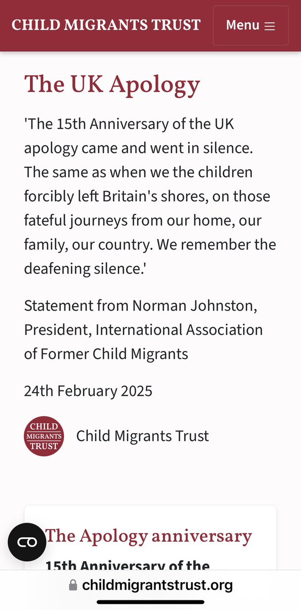 tonyroe's tweet image. For the British children forcibly removed from
UK childrens homes to the other side of the world two different reactions to official apologies.
From the Australian Labor Government: a renewal of the apology. From the @UKLabour  government: silence. This matters. 
Forgotten again.