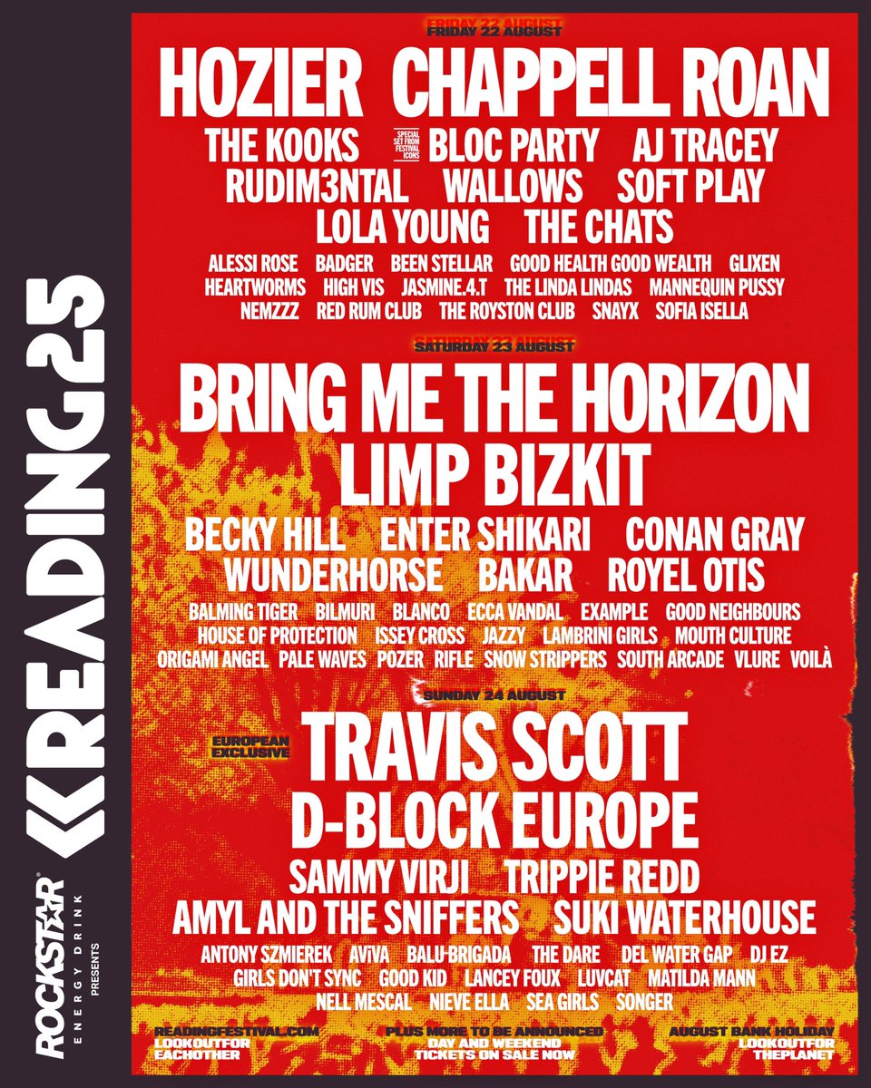 Reading Festival 2024 lineup