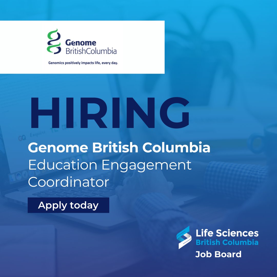 LSBC JOB BOARD: <a href="/GenomeBC/">GenomeBC</a> is hiring an Education Engagement Coordinator.

Learn more and apply here: lifesciencesbc.ca/job/education-…