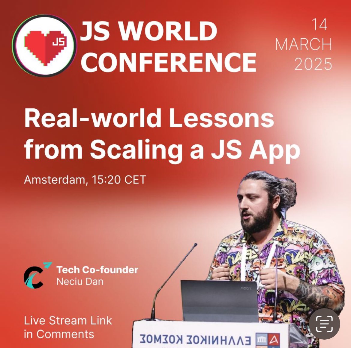 Today is the day! <a href="/JSworldconf/">JSWORLD Conference</a> here we come 🚀🚀🚀🚀