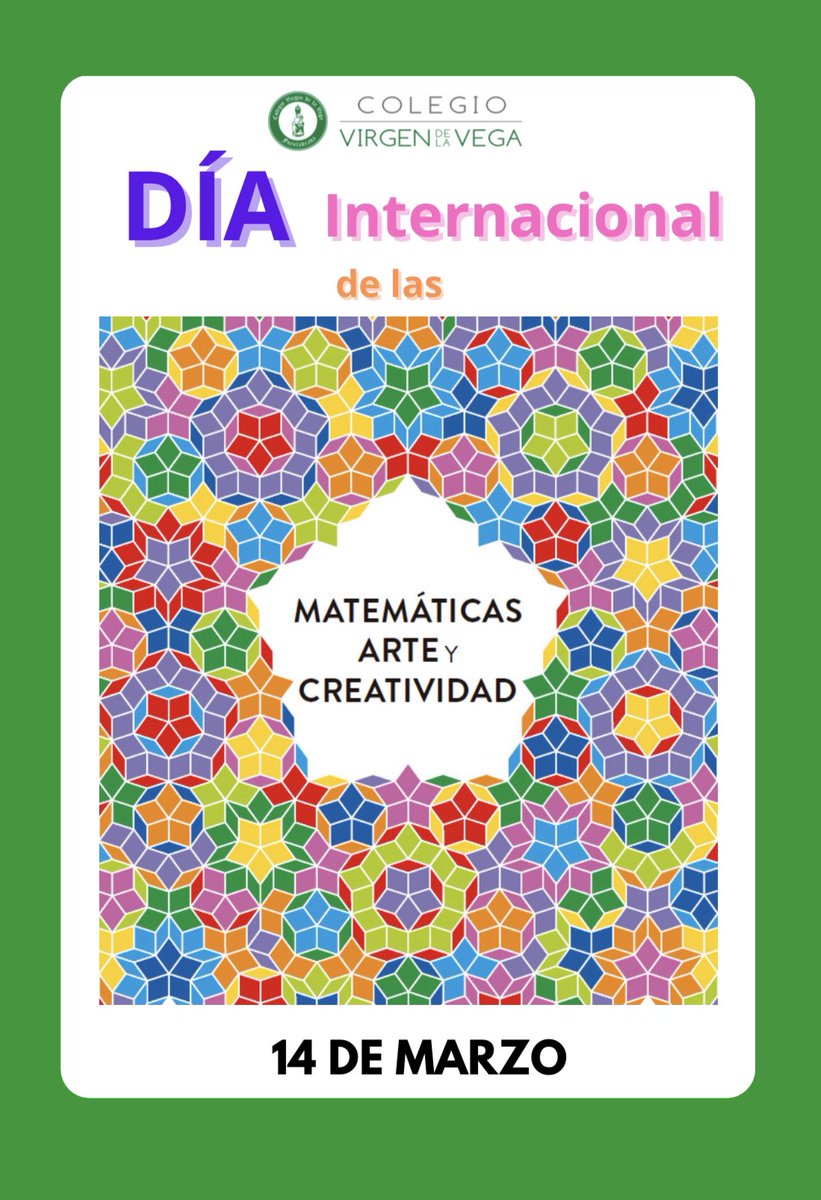 Feliz #DíaInternacionaldelasMatemáticas

Este año con el lema “Las Matemáticas en el Arte y la Creatividad” celebramos las sesiones de matemáticas con una dedicación especial.

Volcados por unas #matesreales

#LoqueVivoloAprendo
#SomosVirgendelaVega
#SerporEncimadeParecer
