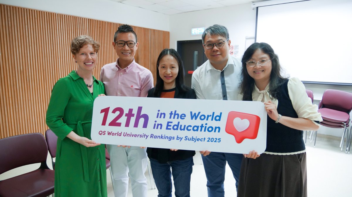 Thrilled to see our success in the QS World Rankings for education!🎊📚 A heartfelt thank you to every faculty member for your hard work and commitment! 🌟 #TogetherWeShine #EdUHK #QSWorldRankings