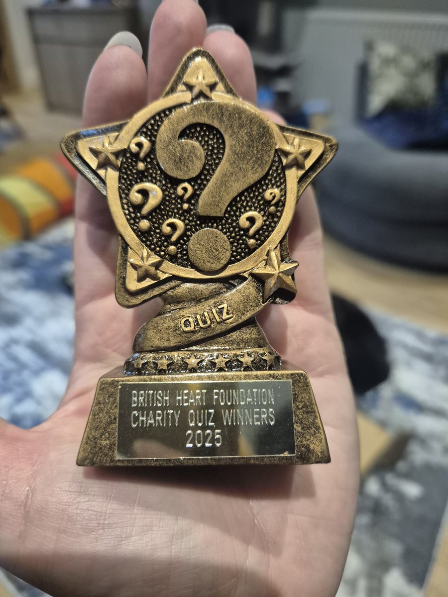 DCVS_UoM's tweet image. Thank you to everyone who came to our quiz raising money for @TheBHF! Competition was fierce for the most adorable trophy and we raised £316!
To find out more about our cause and donate visit justgiving.com/page/uombhfcre