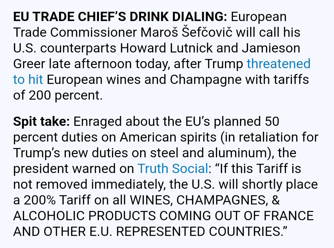 Pauline Bastidon (@bastidonpauline) on Twitter photo We count on <a href="/MarosSefcovic/">Maroš Šefčovič🇪🇺</a> and his US counterparts <a href="/howardlutnick/">Howard Lutnick</a> <a href="/jamiesongreer/">Jamieson Greer</a> to reach an agreement & sort this out. Neither <a href="/spiritsEUROPE/">spiritsEUROPE</a> nor our US counterparts at <a href="/DistilledSpirit/">Distilled Spirits Council of the United States</a> want or can afford tariffs on our EU & US products. We count on <a href="/MarosSefcovic/">Maroš Šefčovič🇪🇺</a> and his US counterparts <a href="/howardlutnick/">Howard Lutnick</a> <a href="/jamiesongreer/">Jamieson Greer</a> to reach an agreement & sort this out. Neither <a href="/spiritsEUROPE/">spiritsEUROPE</a> nor our US counterparts at <a href="/DistilledSpirit/">Distilled Spirits Council of the United States</a> want or can afford tariffs on our EU & US products.
