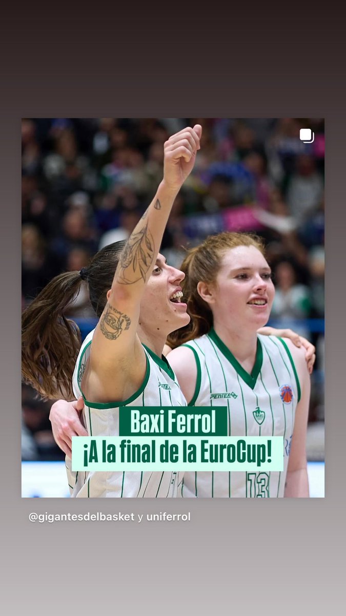 Estamos en la final de <a href="/EuroCupWomen/">EuroCup Women</a> 
SEGUIMOS SOÑANDO?
#SeamosRealistasyHagamosloImposiblePosible