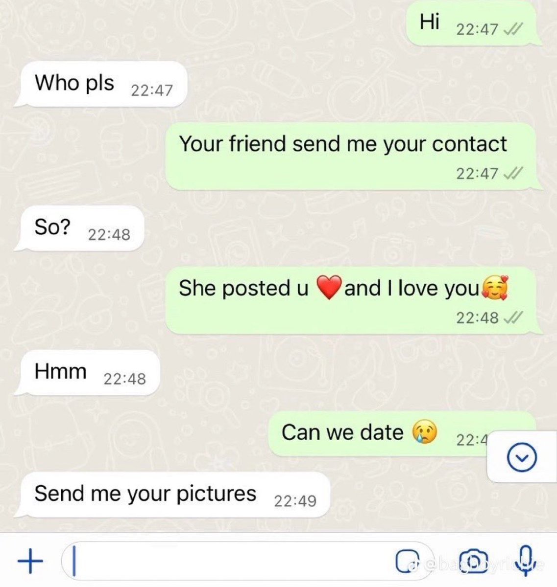 Check out this epic conversation between this lady and a guy. The ending tho🤣🤣🤣😭

Open Thread