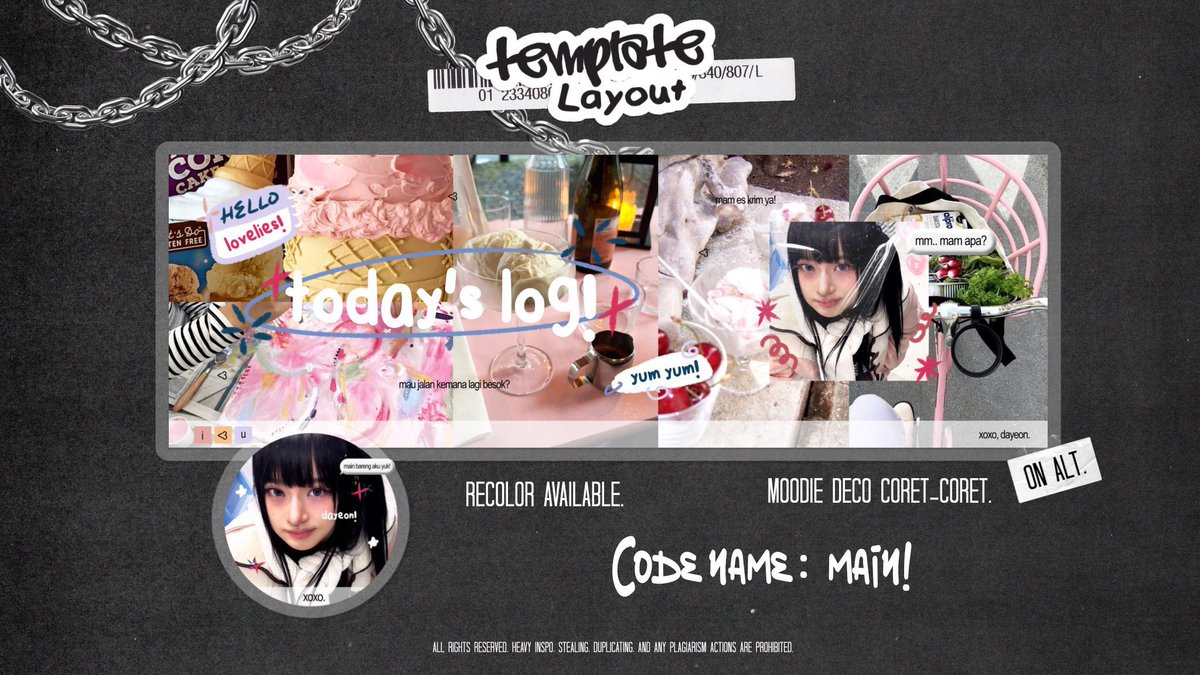 Help repost? Thank you! 💋

LAST CALL! 📞 Aku ada 4 template layout yang bisa dijemput sekarang nih! Karena aku lagi happie happie untuk edisi ini ada DISC 20% OFF untuk setiap templatenya. <3 Check alt and scroll down for more information. ❤️‍🔥

( #zonauang #zonaba #zonajajan )