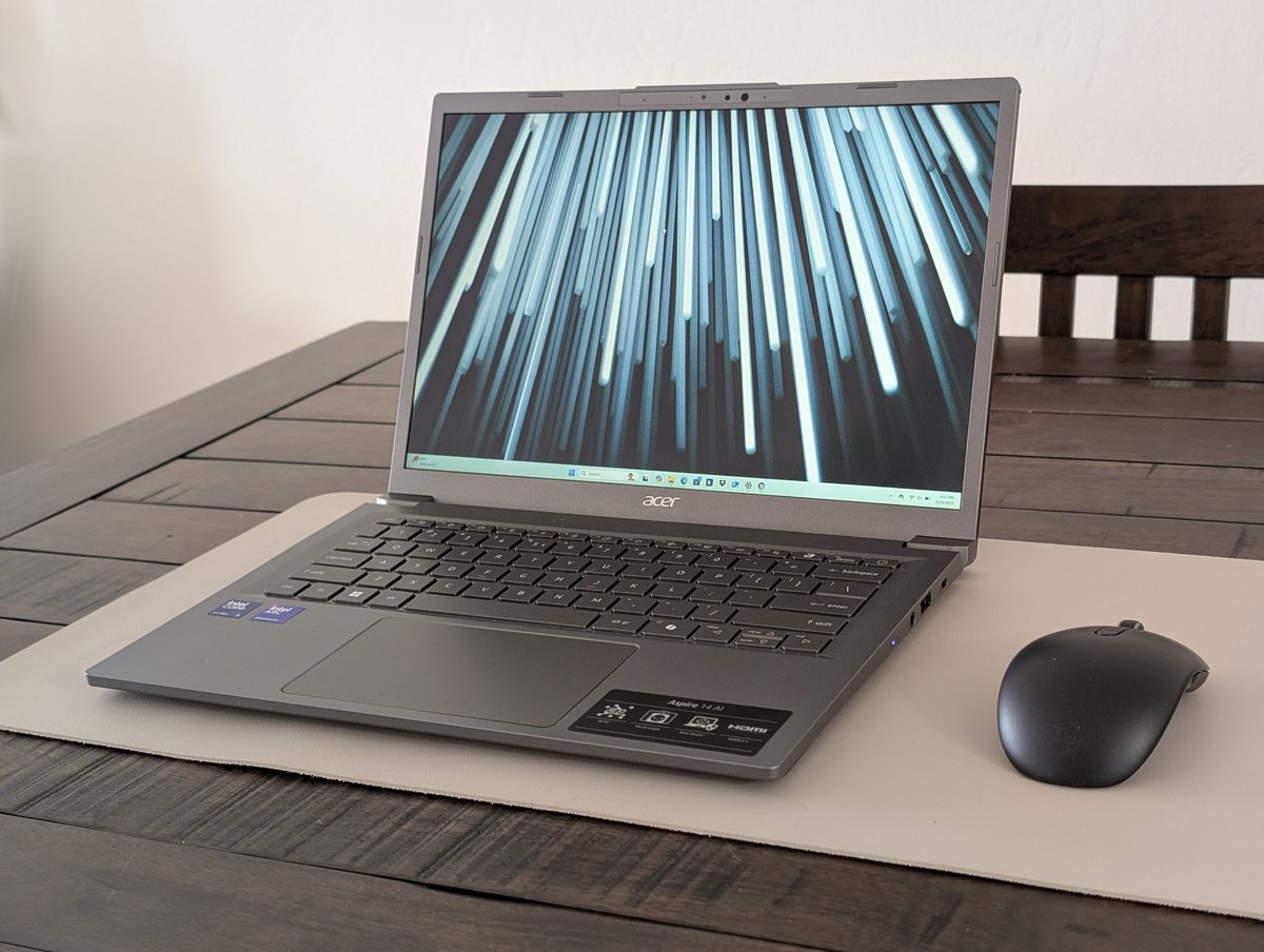 notebookcheck's tweet image. Acer Aspire 14 AI im Test: Alltag für alle dlvr.it/TJWV3m #Acer #AcerAspire #NotebookTest #Technik #Bürobedarf