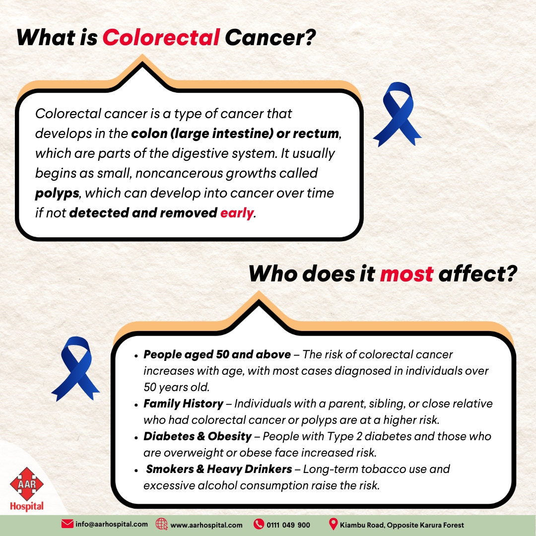 What is colorectal cancer?
March is colorectal cancer awareness month and creating awareness on colorectal cancer, as with all other cancers is one of the most effective ways to get people to understand the disease and work to beat it.

#aarhospital #colorectalcancer #health