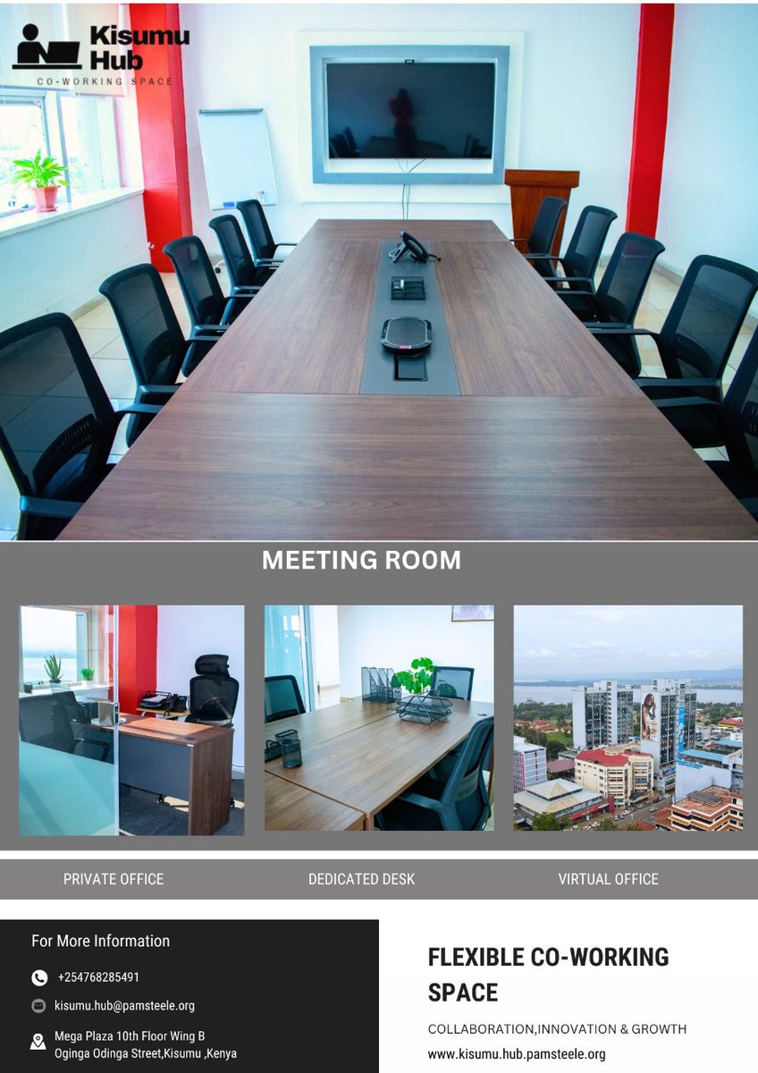 Kisumu Hub Coworking Space (@kisumu_hub) on Twitter photo ๐จ๐ฝ๐ด๐ฟ๐ฎ๐ฑ๐ฒ ๐ฌ๐ผ๐๐ฟ ๐ช๐ผ๐ฟ๐ธ๐๐ฝ๐ฎ๐ฐ๐ฒ ๐ช๐ถ๐๐ต๐ผ๐๐ ๐๐ฟ๐ฒ๐ฎ๐ธ๐ถ๐ป๐ด ๐๐ต๐ฒ ๐๐ฎ๐ป๐ธ
Why pay more for an office when you can get everything you need for less?
โ
Flexible plans
โ
Fully equipped workspaces
โ
High-speed internet
๐๐ผ๐ถ๐ป ๐จ๐ ๐๐ผ๐ฑ๐ฎ๐
โ๏ธ+254768285491 ๐จ๐ฝ๐ด๐ฟ๐ฎ๐ฑ๐ฒ ๐ฌ๐ผ๐๐ฟ ๐ช๐ผ๐ฟ๐ธ๐๐ฝ๐ฎ๐ฐ๐ฒ ๐ช๐ถ๐๐ต๐ผ๐๐ ๐๐ฟ๐ฒ๐ฎ๐ธ๐ถ๐ป๐ด ๐๐ต๐ฒ ๐๐ฎ๐ป๐ธ
Why pay more for an office when you can get everything you need for less?
โ
Flexible plans
โ
Fully equipped workspaces
โ
High-speed internet
๐๐ผ๐ถ๐ป ๐จ๐ ๐๐ผ๐ฑ๐ฎ๐
โ๏ธ+254768285491