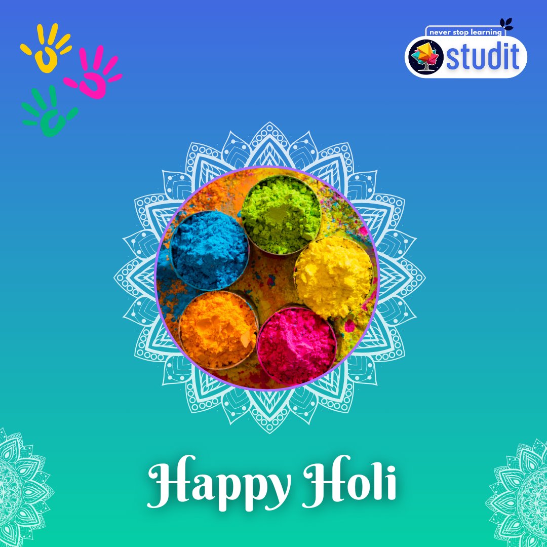 studit_official's tweet image. Splash into Colors, Dive into Knowledge! 
Wishing you a vibrant and joyful Holi from Studit! 

#HappyHoli #ColorfulLearning #HoliWithStudit