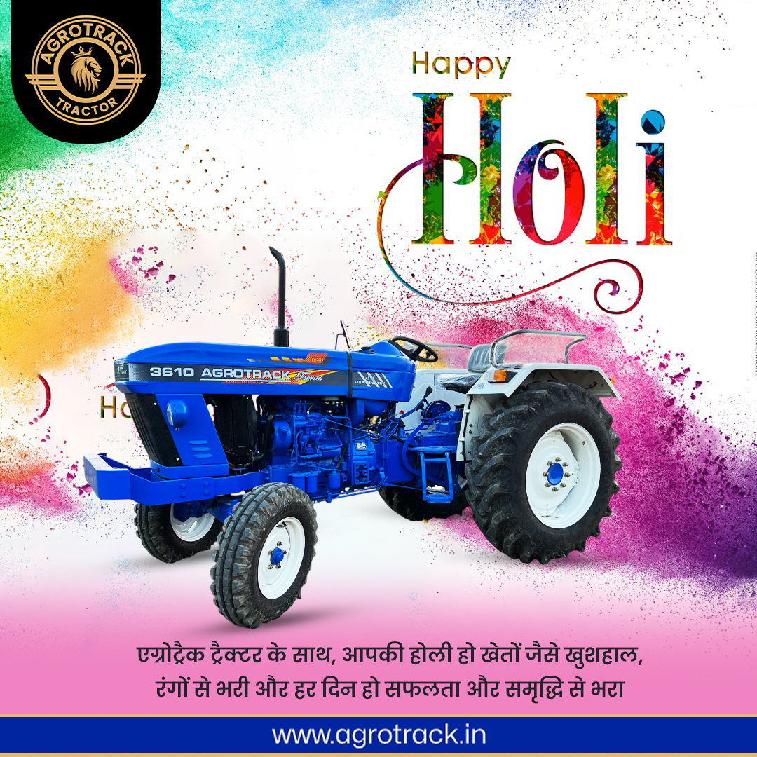 ATractors's tweet photo. रंग बरसे खेतों में खुशहाली, Agrotrack Tractor के साथ होली मनाएं निराली! 🌈🚜

#HappyHoli #AgrotrackTractor #RangonKiHoli #KisanKiShaan #FestiveFarming 🚜🎨 https://t.co/qHqVqy0gDV