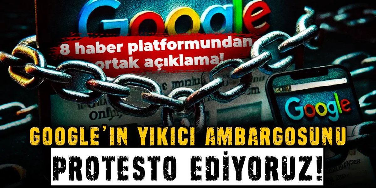 PROTESTO EDİYORUZ!

🔴 İnternet gazeteciliğinde okur trafiğine Google'dan büyük darbe

🔴 Bağımsız platformlara yıkıcı sansür ve Google terörüne karşı 8 haber sitesinden ortak açıklama yayınlandı
halktv.com.tr/gundem/8-haber…
