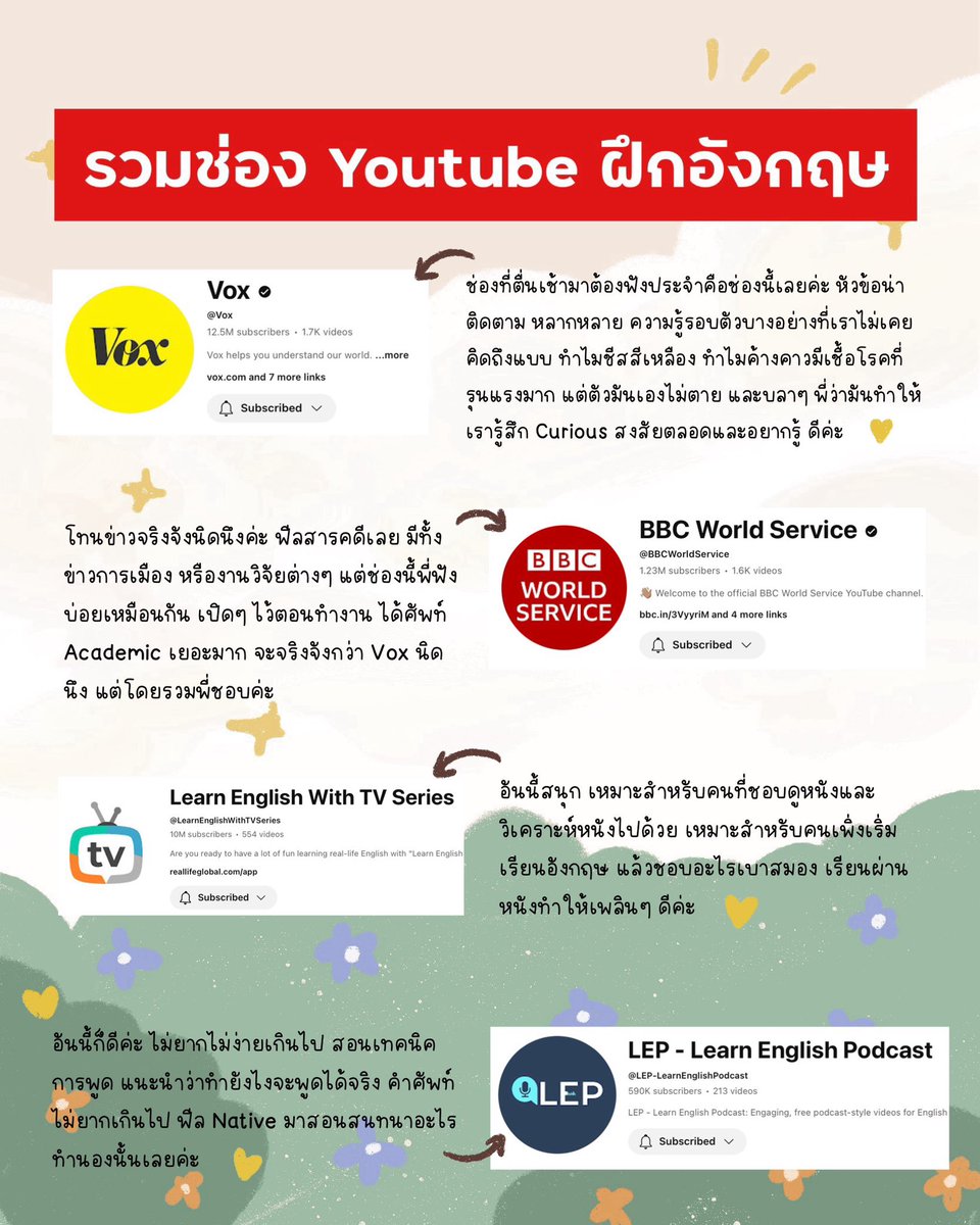 pmooktutor's tweet image. รวมช่อง Youtube ที่พี่ชอบ โดยเฉพาะช่อง Vox แนะนำค่ะ 🤝🏻
