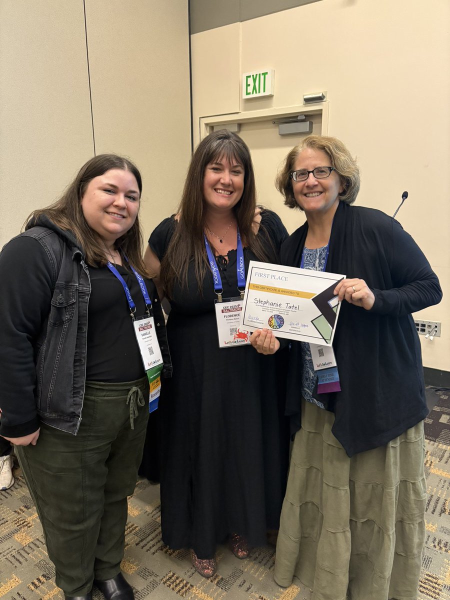 Danielle A. Waterfield (@da_waterfield) on Twitter photo Huge congrats to <a href="/UVAEdu/">UVA School of Education and Human Development</a> PhD student, Stephanie Tatel, for her win at #CEC2025! Huge congrats to <a href="/UVAEdu/">UVA School of Education and Human Development</a> PhD student, Stephanie Tatel, for her win at #CEC2025!