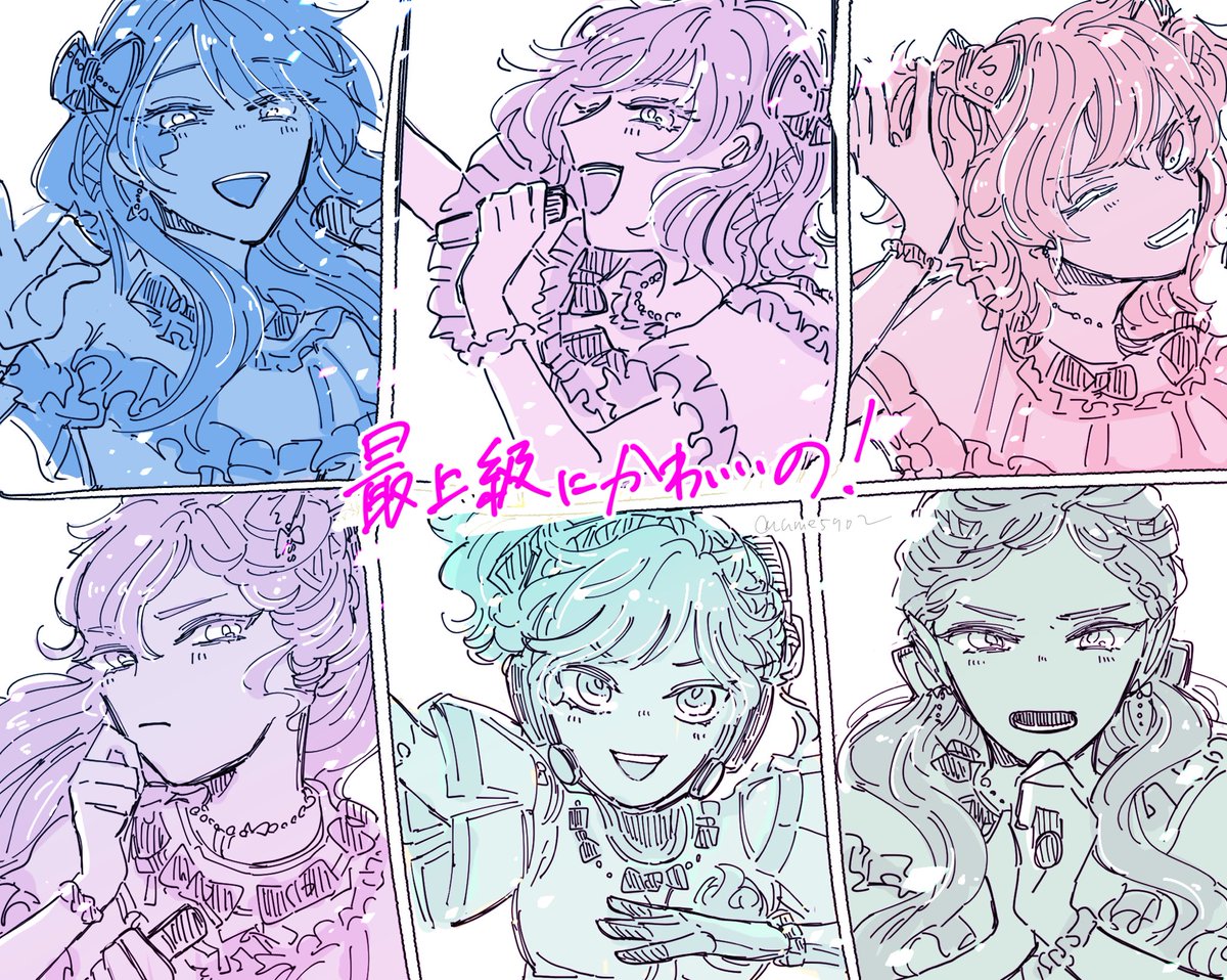 ume5902's tweet image. ✨きみに振られて
最上級に可愛いの 🏹💫

（⚠️女体化 ♠️🍎♥️🐺🔥⚡️ ドルパロ）