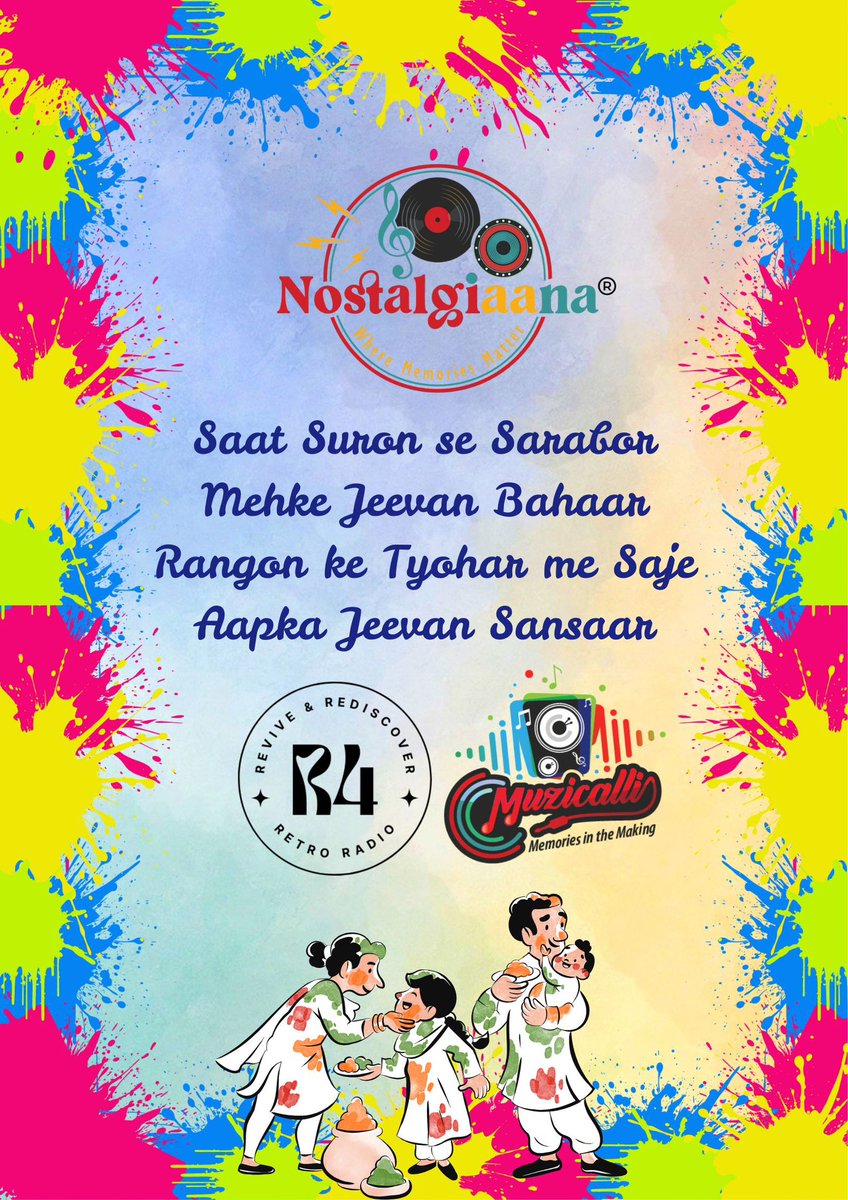 Let the seven notes colour your life melodiously always! HAPPY HOLI 🙏🏼 🎶 🎵 

#muzicalli #nostalgiaana #filmsongs #bollywood #bollywoodsongs