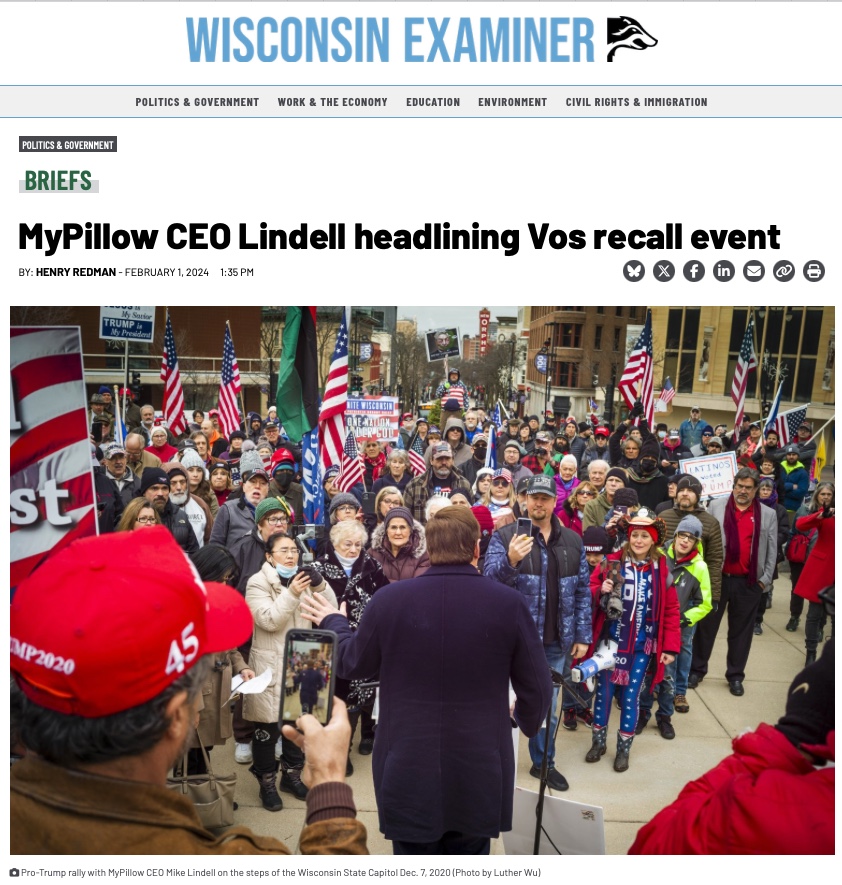 DenyTheMark2020's tweet photo. @Emme0703 @tlessard23 @SuaSponte_1776 Why won’t Mike Lindell tell about the deep corruption in Racine?
He was so focused on Racine for the failed recall? Criminal allegations? Is that why he’s quiet?
Or wait, there’s more?
Who introduced Gableman to Lindell?
Robin Vos?
And honeypot opposition groups?
#MyPillow #Rotar https://t.co/JuC7c6Qzpy