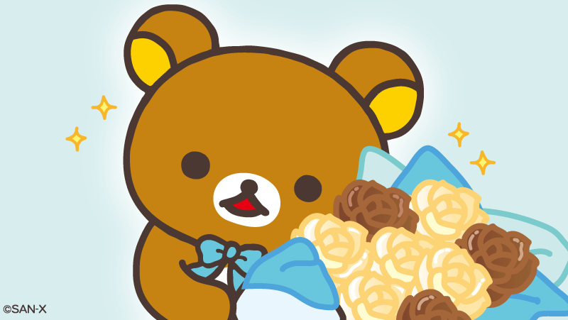 rilakkuma_gyr's tweet photo. 今日は #ホワイトデー
チョコの花束をお返しにどうぞ💐 https://t.co/VeEhV8neG3