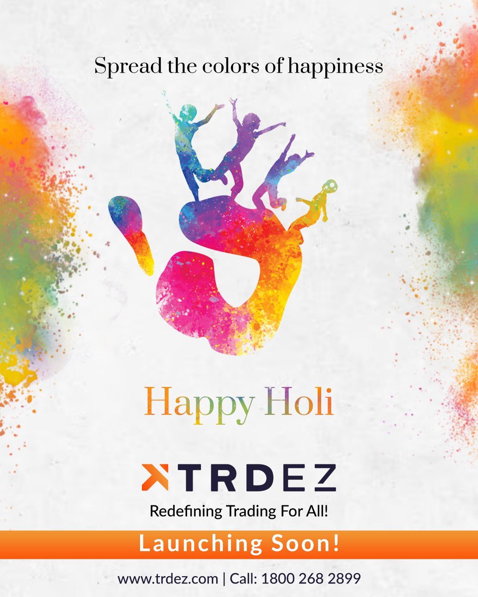 trdezofficial's tweet photo. Colours that lift spirits, moments that bring  joy, and togetherness that warms the heart — that’s the magic of Holi.

Wishing you a vibrant, safe, and cheerful Holi!

Team Trdez

#HappyHoli #Holi2025 #FestivalOfColours #CelebrateWithTrdez #TrdezWishes #RangonKiBahar #holi2025 https://t.co/8pHCQpdn1R