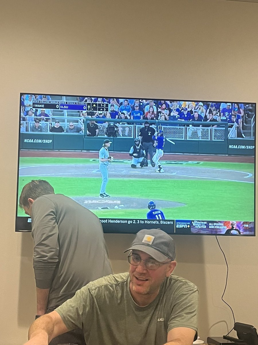 Once a month, some friends and I get together and play Pedro at one of their’s pools house.  We hadn’t played in a few months because of the holidays, but when I got there today, he had the @lsubaseball Wake game on from 23!  I knew it was going to be a great night!