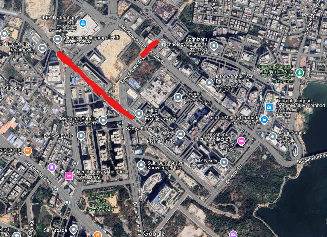 Hyderabad Real Estate & Infra (@hydreguide) on Twitter photo 🚨 Fix the Missing Link: Underpass from ORR-Shilpa Flyover to Knowledge City for Seamless IT Corridor Connectivity!
Dear Mayor <a href="/gadwalvijayainc/">Vijayalaxmi Gadwal, GHMC MAYOR</a> & IT Minister <a href="/OffDSB/">Sridhar Babu Duddilla</a>,
The lack of direct access is adding 15-20 mins of commute time in peak hours for thousands of employees 🚨 Fix the Missing Link: Underpass from ORR-Shilpa Flyover to Knowledge City for Seamless IT Corridor Connectivity!
Dear Mayor <a href="/gadwalvijayainc/">Vijayalaxmi Gadwal, GHMC MAYOR</a> & IT Minister <a href="/OffDSB/">Sridhar Babu Duddilla</a>,
The lack of direct access is adding 15-20 mins of commute time in peak hours for thousands of employees