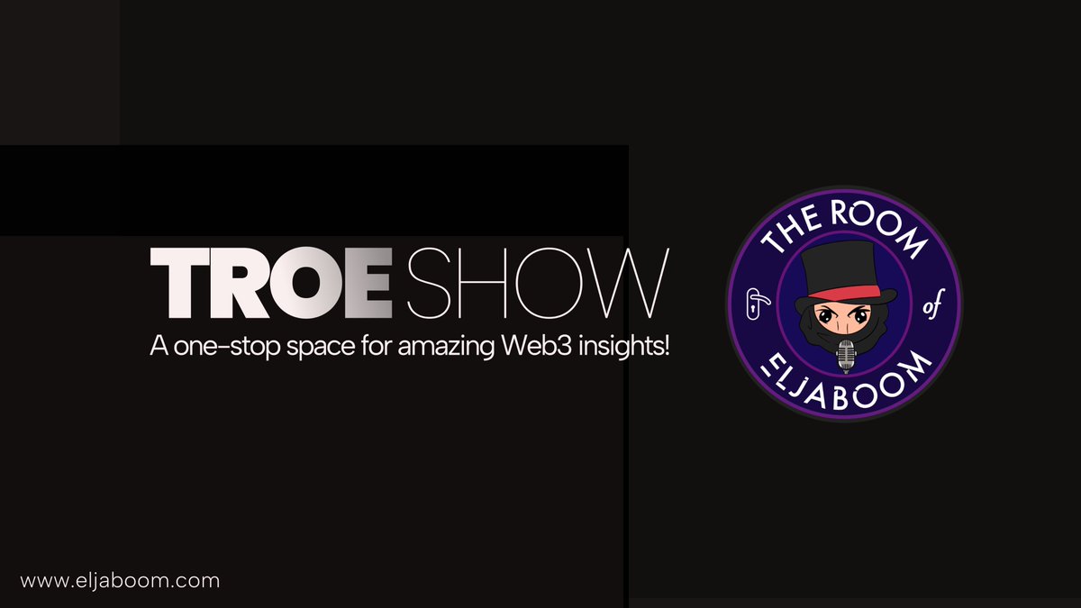 Troeshow's tweet image. Looking to level up your Web3 knowledge? Look no further!
From DeFi to DePIN, Blockchain to VC insights, Memes to AI, we’ve got it all!
Join @Eljaboom & industry leaders as we dive into the world of crypto.
TROE is your one-stop space for everything Web3. Don’t miss out! 🔥…