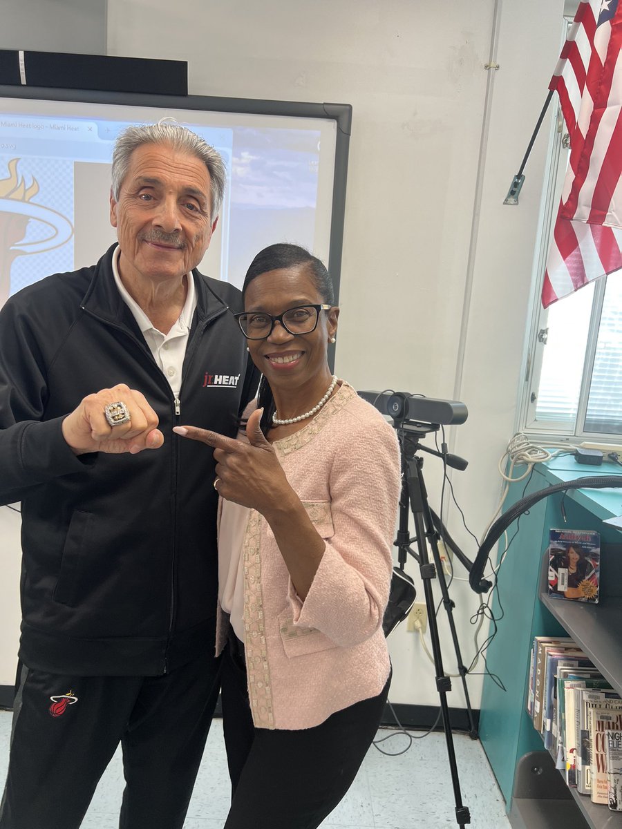 Career DAY! We were honored to welcome, former Miami Heat Assistant Coach, TV Commentator, Mr. Tony Fiorentino! He shared valuable strategies for success in both work and life, inspiring our students with his insights. He showcased his championship ring which lit up the room!