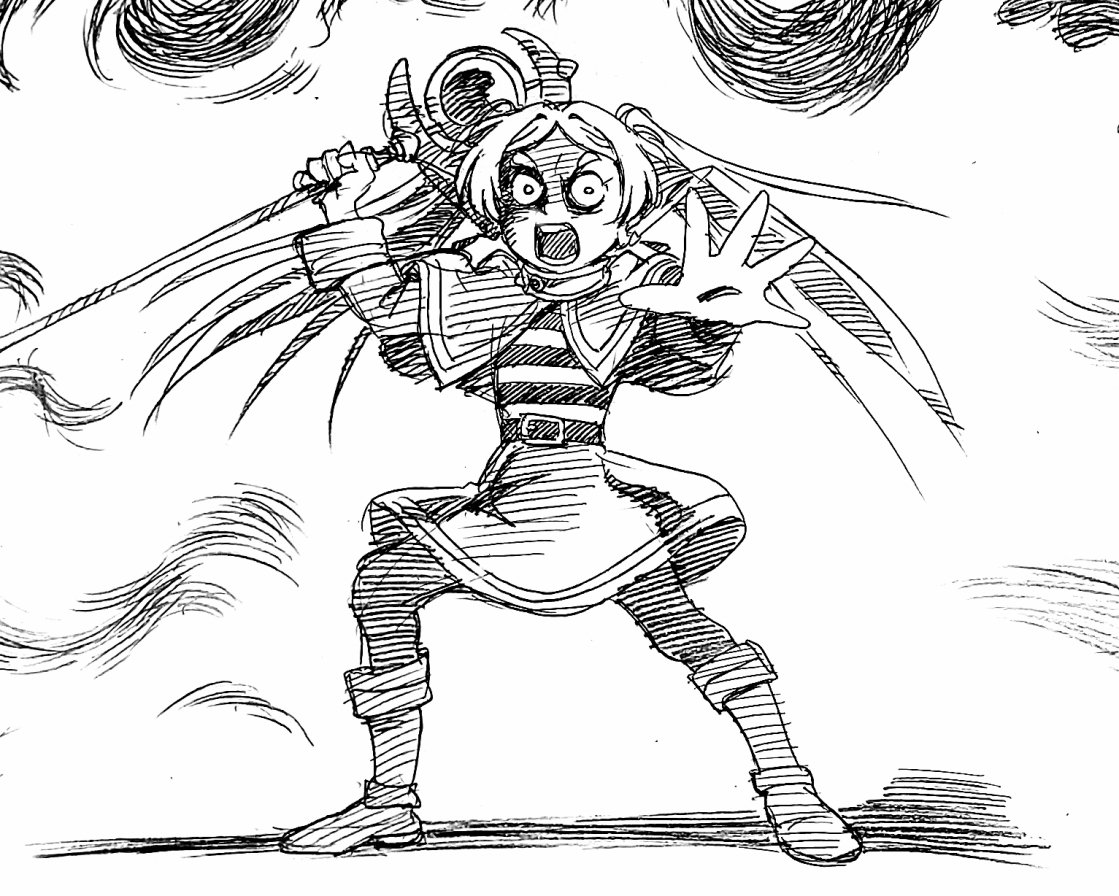 AIのように、キャラが変わらぬよう留意して、表情を描きました。

(変わっとるがな) 