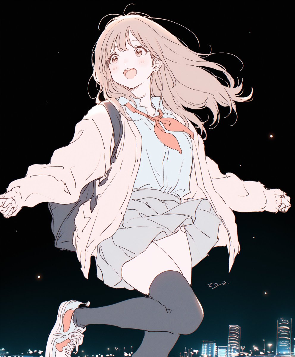 「夜 」|黒猫さん🐈‍⬛のイラスト