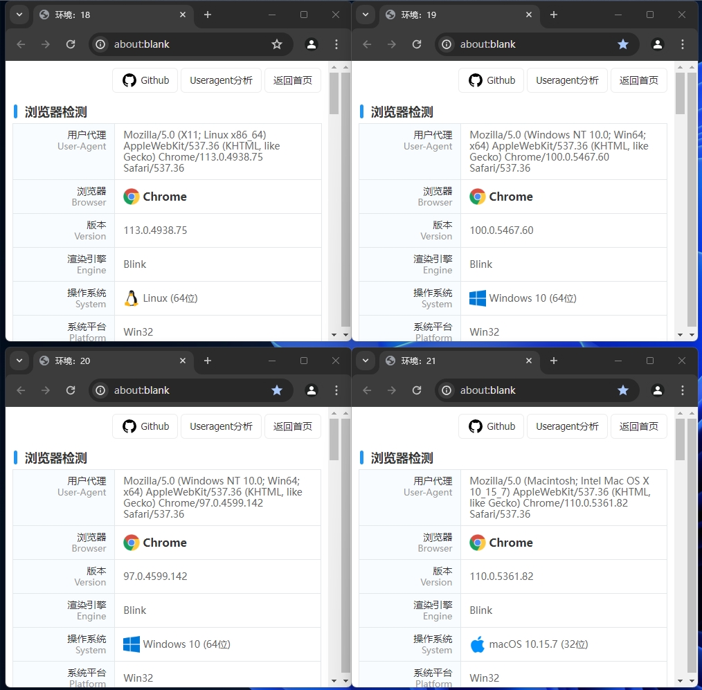 XChrome 开源指纹浏览器更新到1.11版本了
>-1. 打开新页面空白问题
>-2. 标题固定环境id
>-3. 修复代理等相关问题
>-4. 修复很多小bug
----
如果你在微信群，请加备份qq群防封 30286103 
如果你在qq群想进微信群，请加我微信备注加群 
----
官网：web3tool.vip